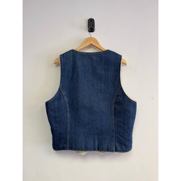 70s Denim Sherpa lined vest - Picture 2 of 2
